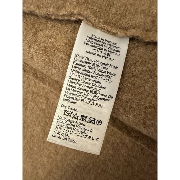J Crew Daphne Topcoat in Italian Boiled Wool Camel Tan Coat Sz 12 NEW $298 CC208 - Picture 4 of 6